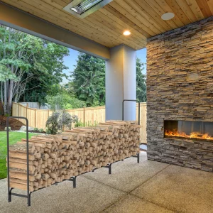 Outdoor Garden Firewood Log Rack,